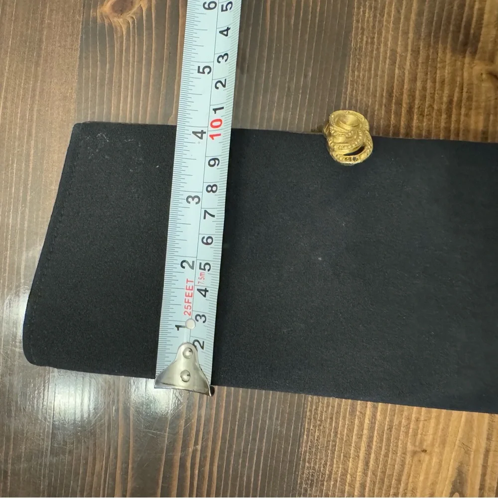Vintage‎ Elegant Black Clutch with Gold Accents